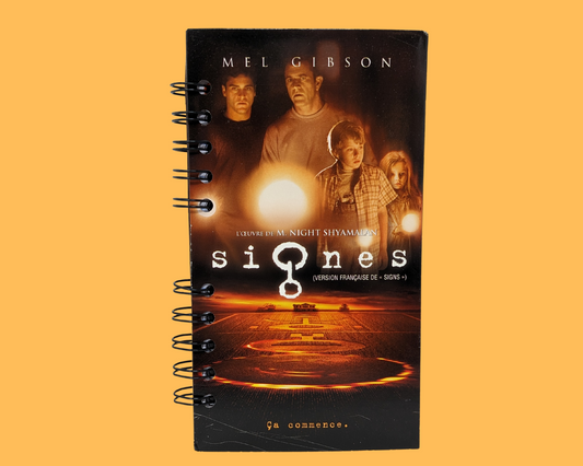 Signs French Version VHS Movie Notebook