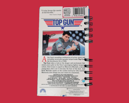 Cahier de film VHS recyclé Top Gun