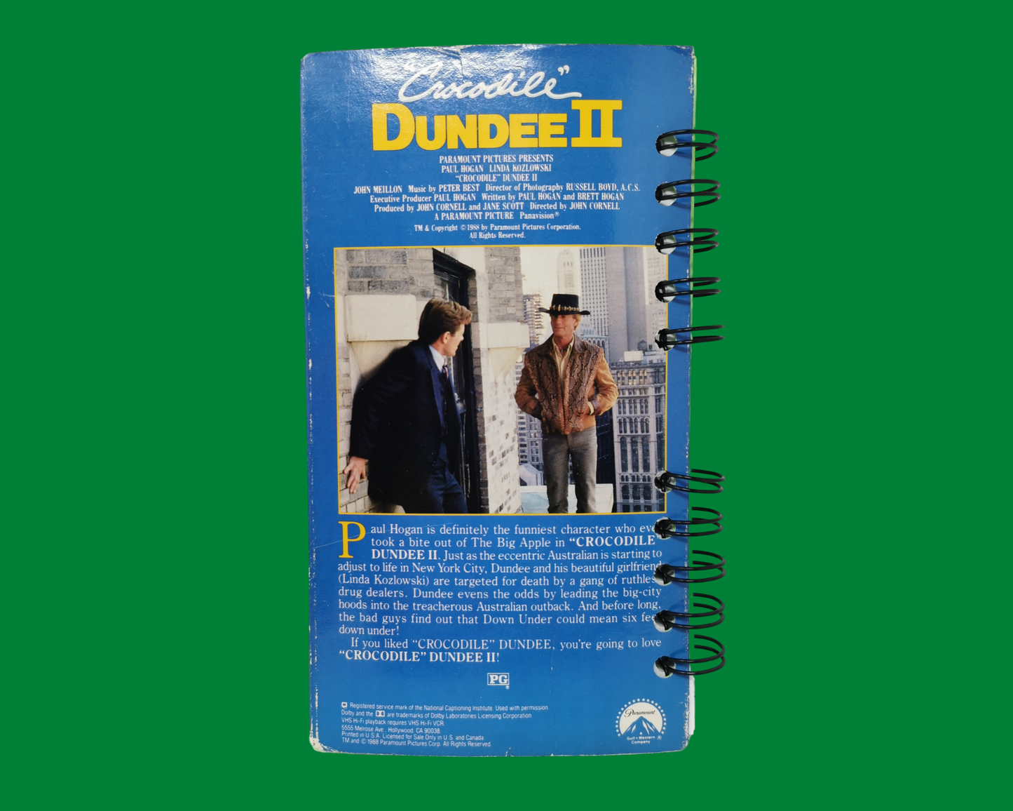 Crocodile Dundee II VHS Movie Notebook