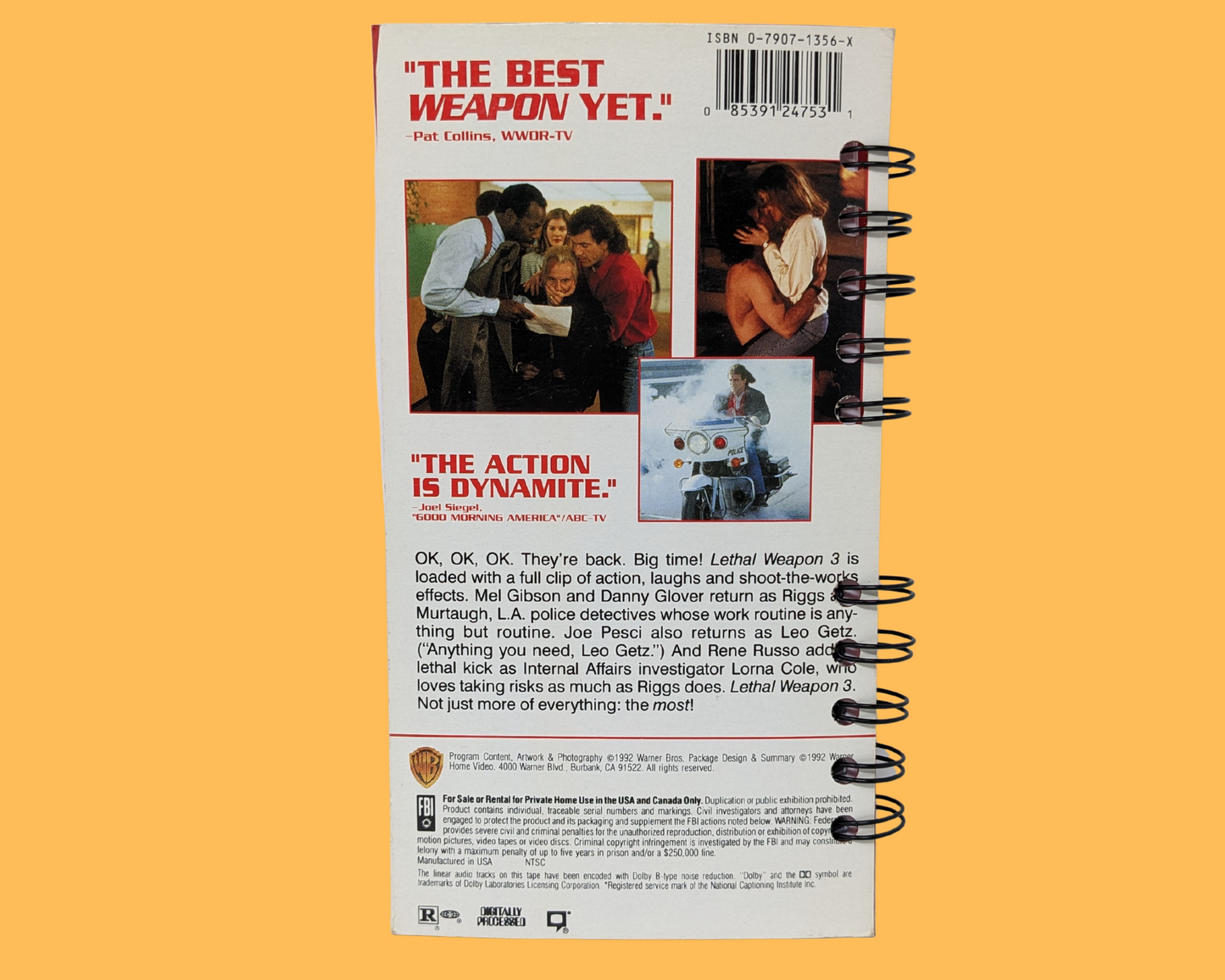 Lethal Weapon 2 VHS Movie Notebook