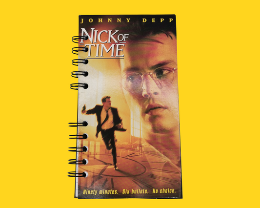 Nick Of Time Upcycled VHS Movie Notebook