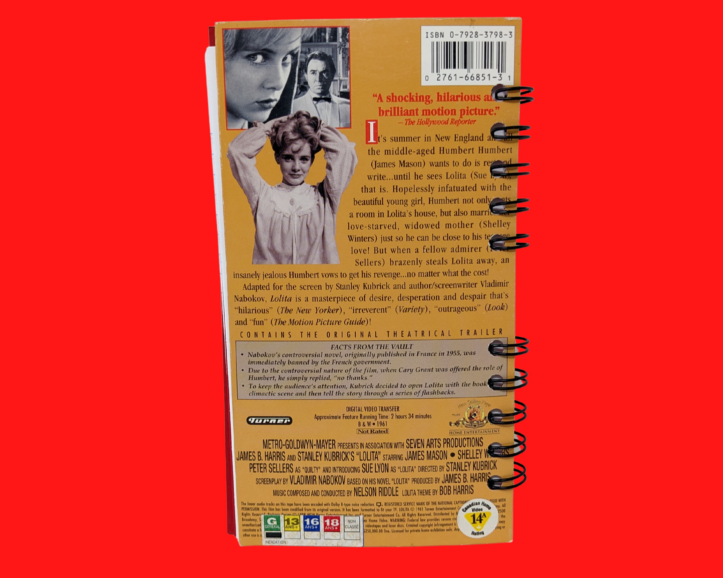 Cahier de film Lolita VHS