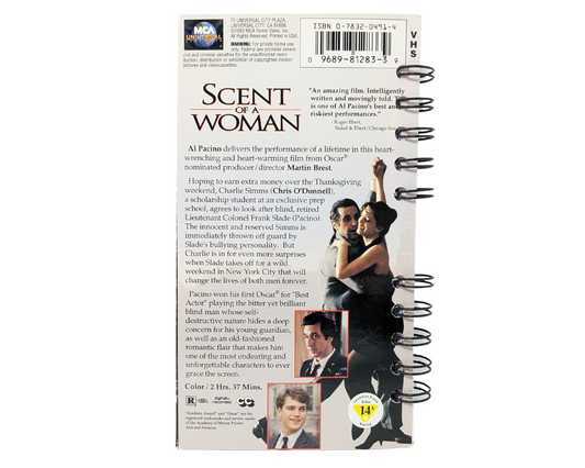 Scent Of A Woman VHS Movie Notebook