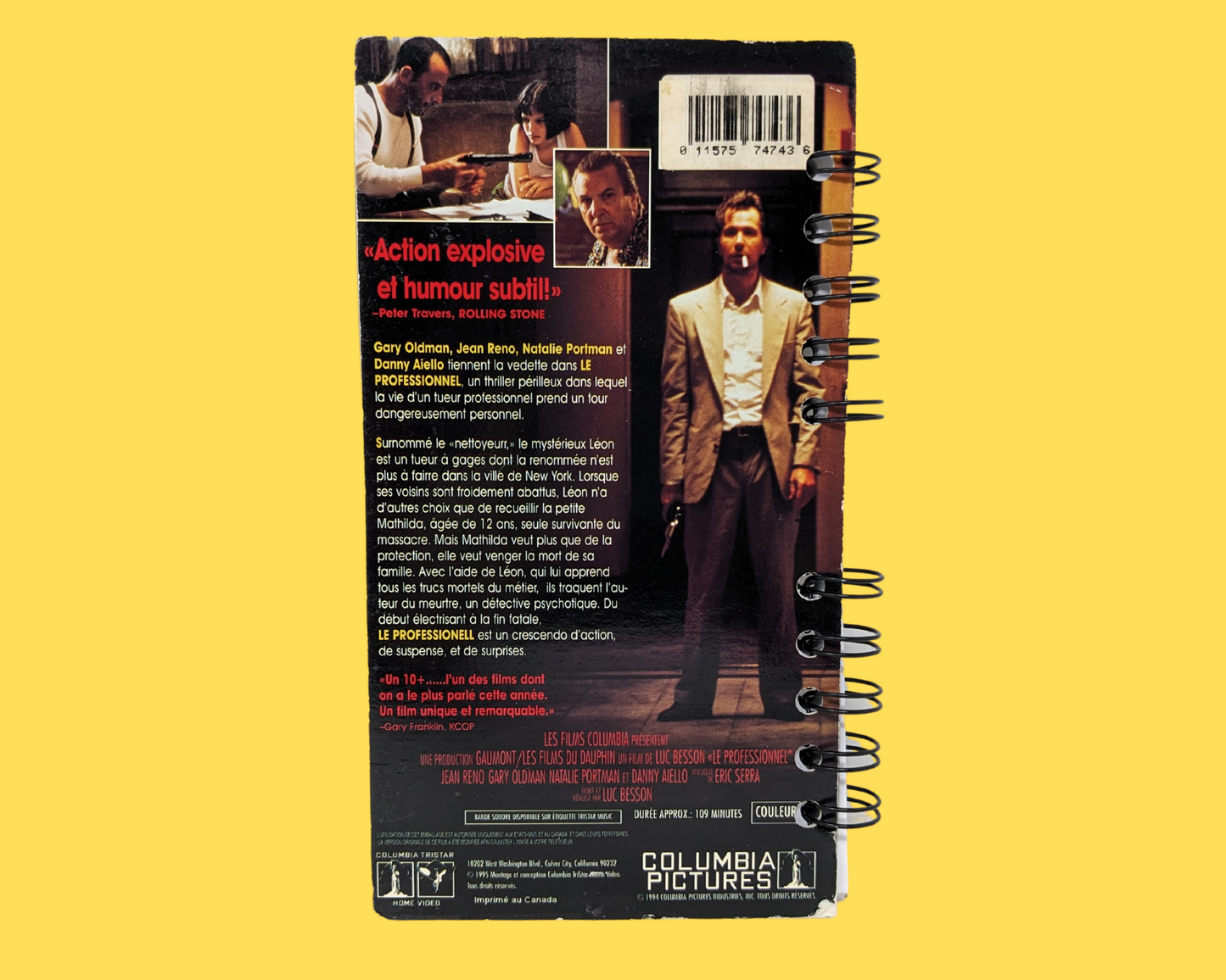 The Professional French Version VHS Movie Notebook