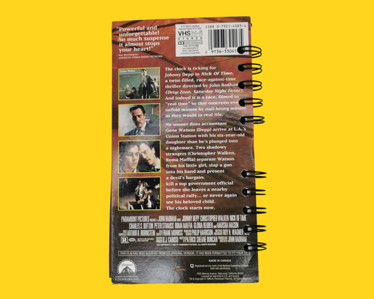 Nick Of Time Upcycled VHS Movie Notebook