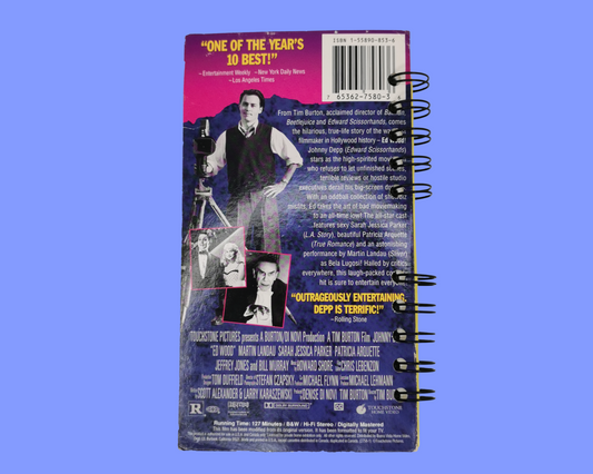 Cahier de film VHS recyclé Ed Wood