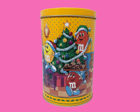 Vintage 1994 Peanut M&amp;M's Chocolate, Christmas, Tin Box