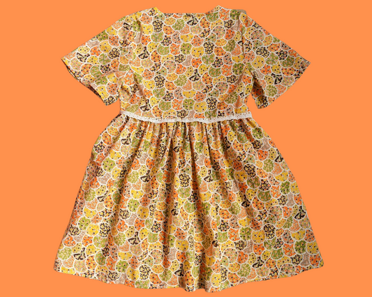 Handmade, Upcycled Vintage 1960's Adorable Dress Size M