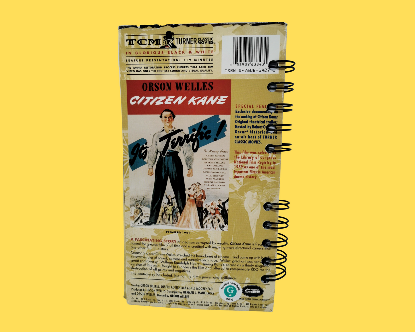 Citizen Kane VHS Movie Notebook