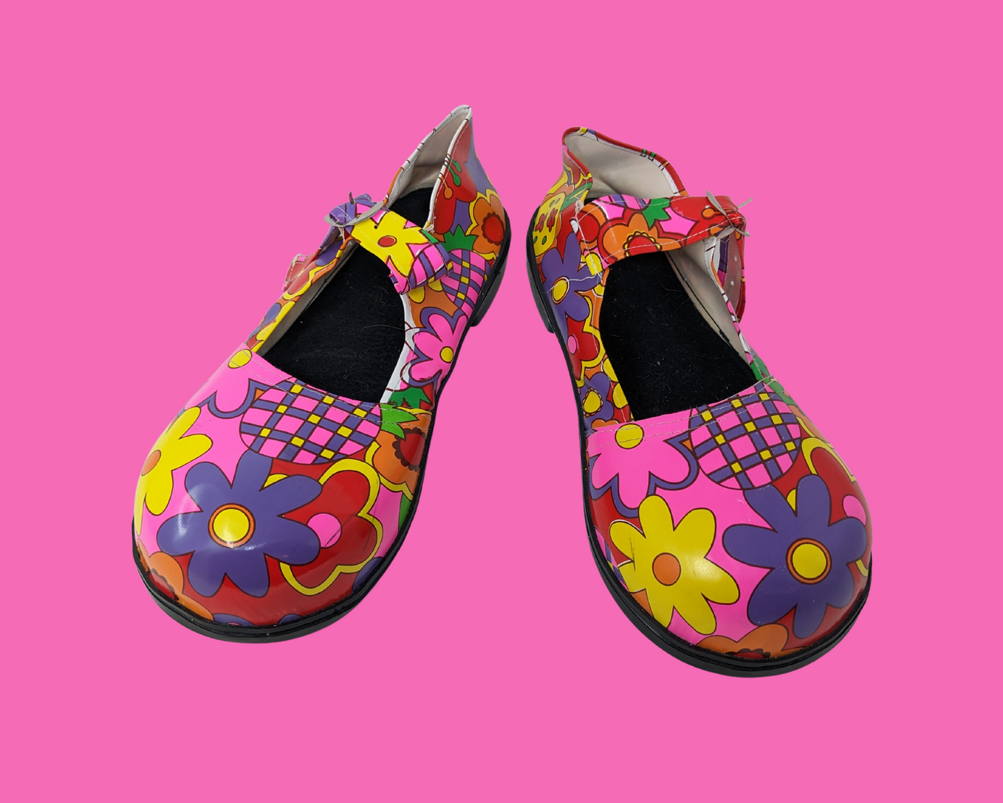 Chaussures de clown rétro, mod et groovy pour costume d'Halloween