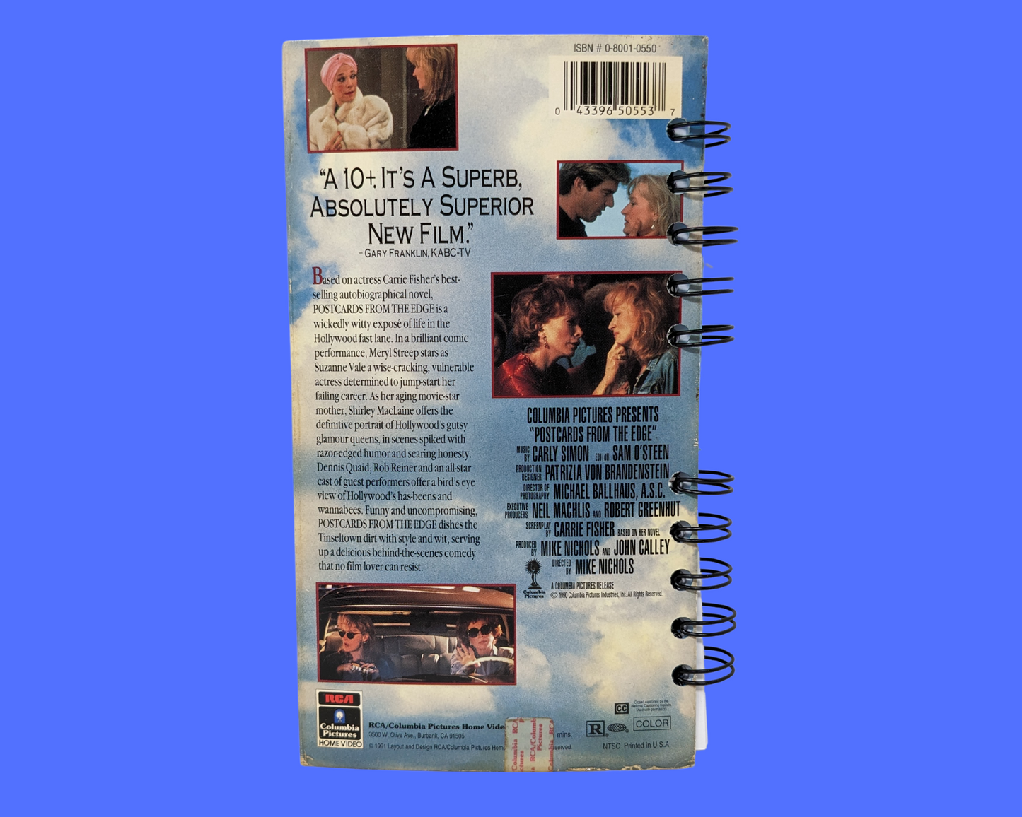 Cartes postales du bord VHS Movie Notebook