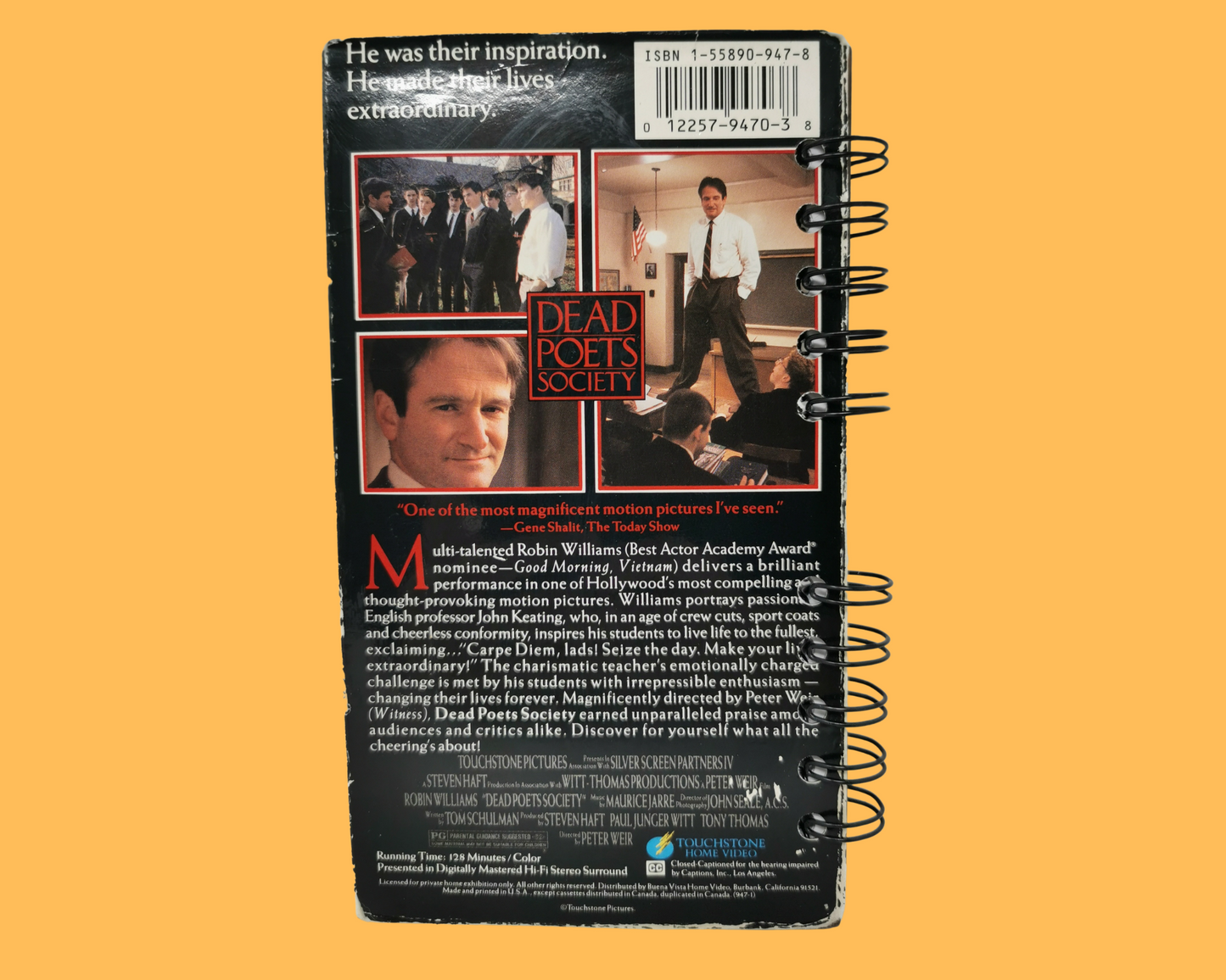 Cahier de film VHS Dead Poets Society