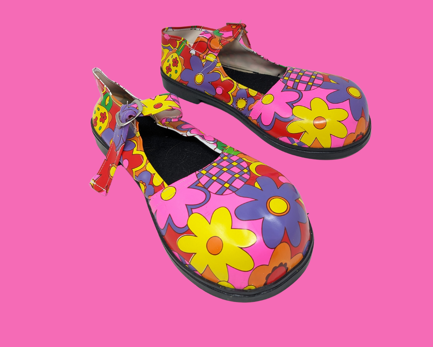 Chaussures de clown rétro, mod et groovy pour costume d'Halloween