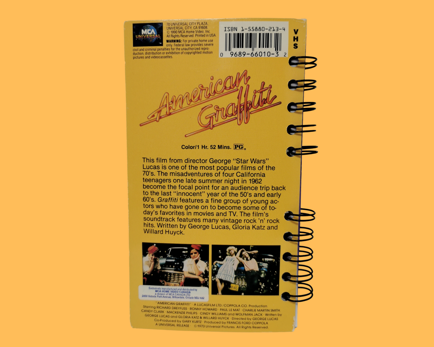 Cahier de film VHS American Graffiti