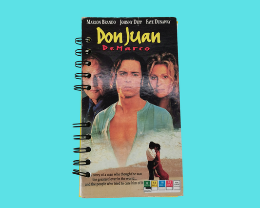 Don Juan Demarco Upcycled VHS Movie Notebook