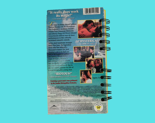 Don Juan Demarco Upcycled VHS Movie Notebook