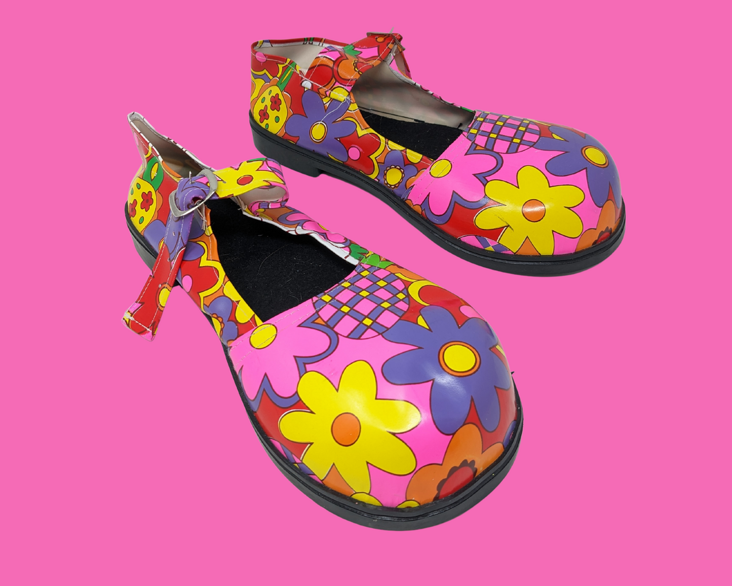 Chaussures de clown rétro, mod et groovy pour costume d'Halloween