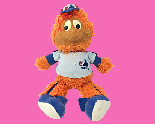 Jouet en peluche de la mascotte de l'expo de Montréal Baseball Youppi des années 1970