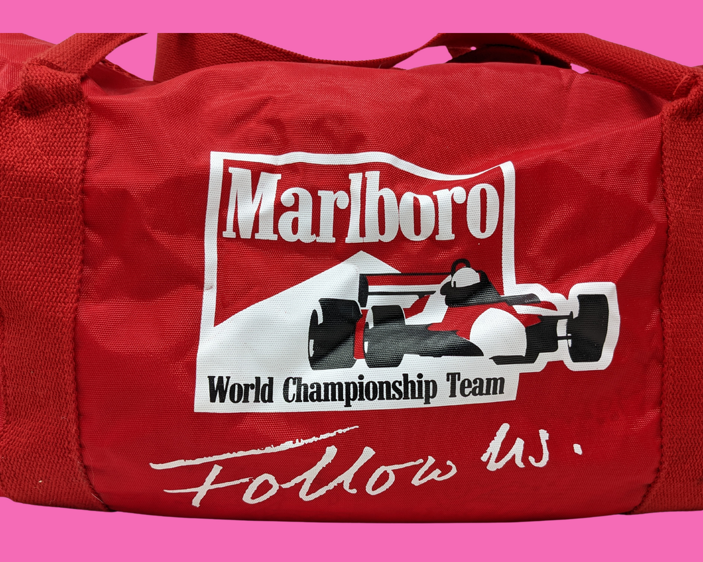 Vintage 1980's Official Marlboro Formula One, sac polochon de l'équipe du championnat du monde