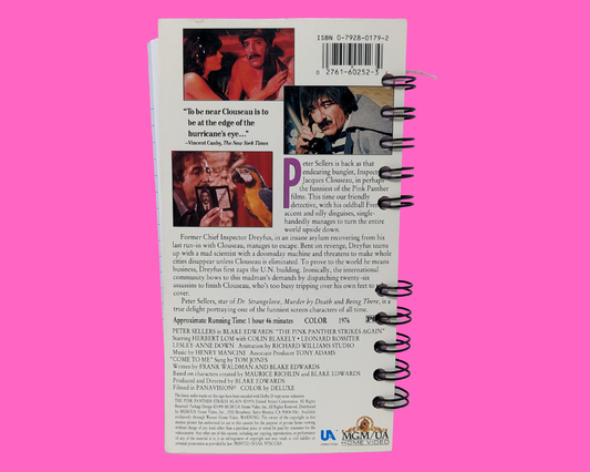 The Pink Panther Strikes Again VHS Movie Notebook