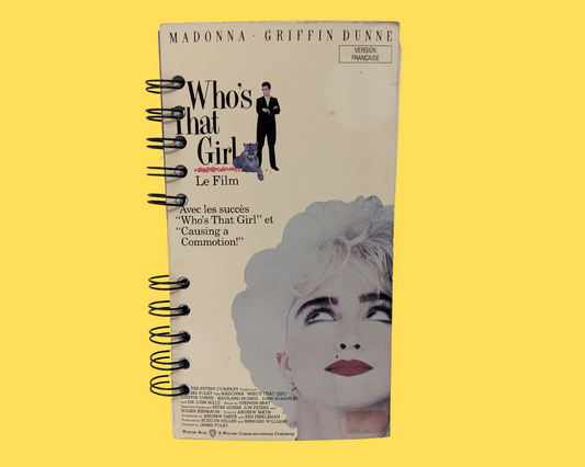 Who's That Girl French Version VHS Movie Notebook