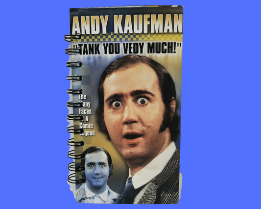 Andy Kaufman ''Tank You Vedy Much'' VHS Movie Notebook