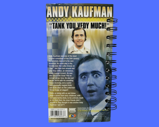 Andy Kaufman ''Tank You Vedy Much'' VHS Movie Notebook
