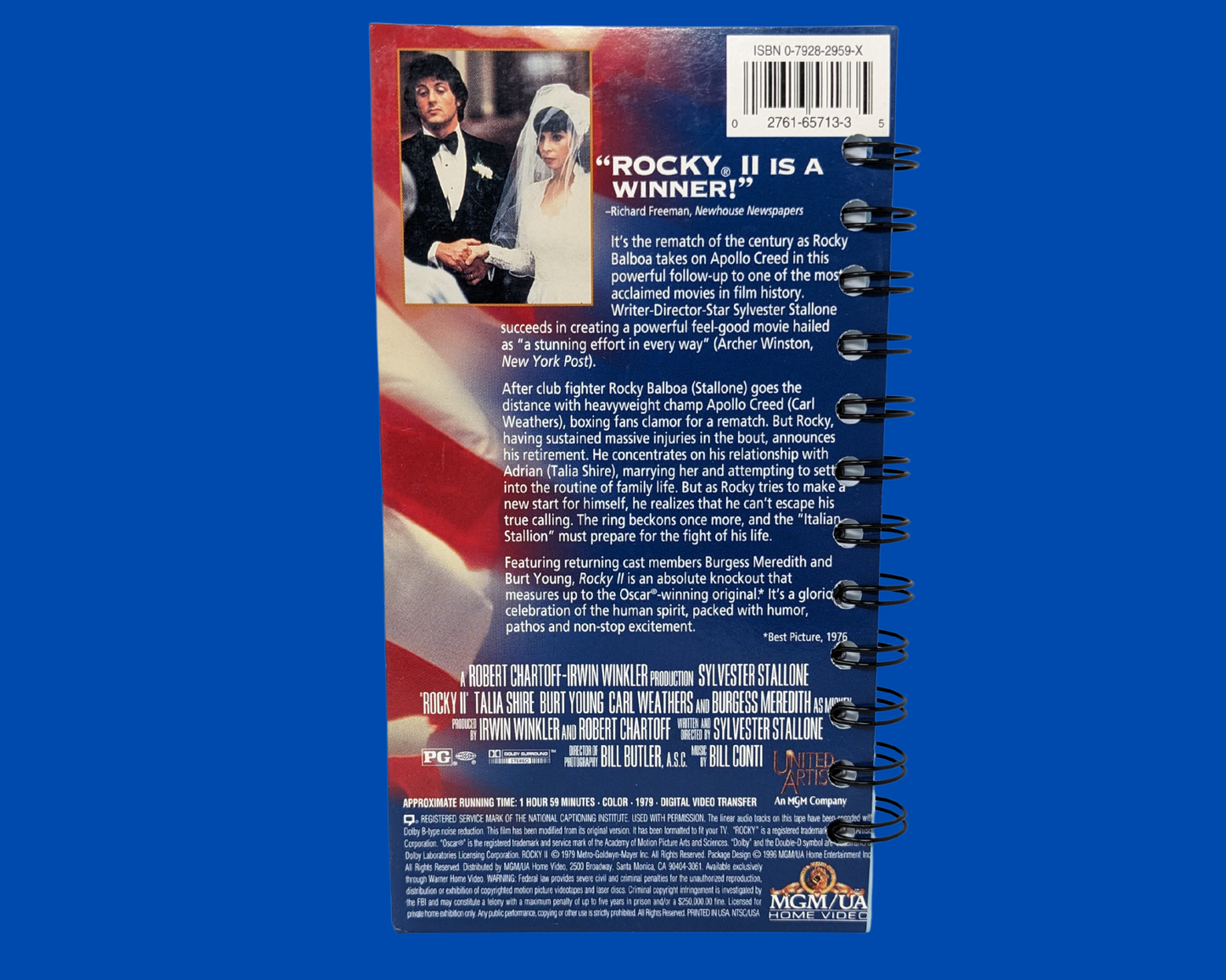 Cahier de film VHS Rocky II