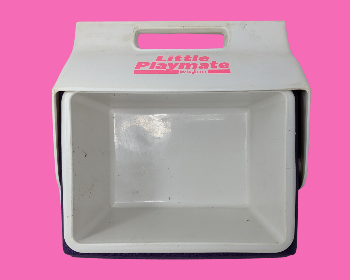 Petit compagnon de jeu blanc et violet vintage des années 1990 par Igloo Cooler