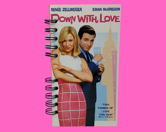 Down With Love VHS Movie Notebook