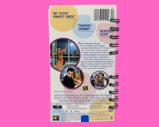 Down With Love VHS Movie Notebook