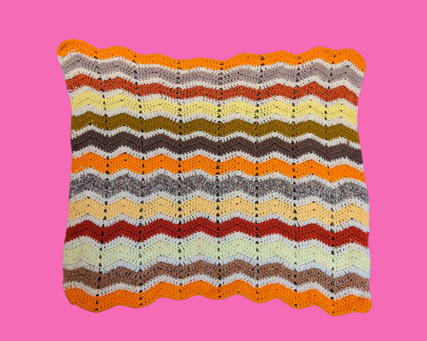 Petite couverture au crochet vintage des années 1980