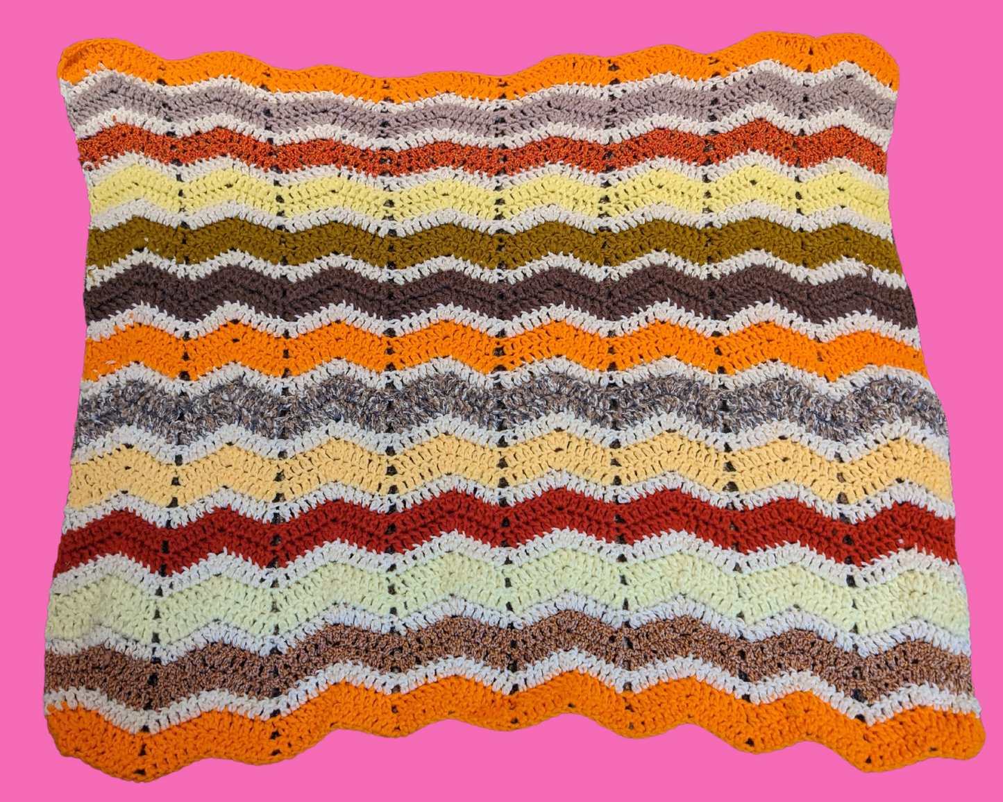 Petite couverture au crochet vintage des années 1980