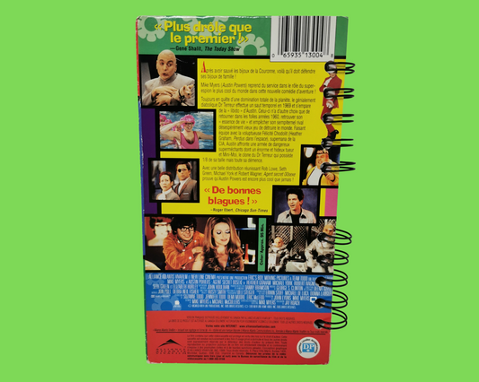 Austin Powers, The Spy Who Shagged Me FRENCH Version VHS Movie Notebook