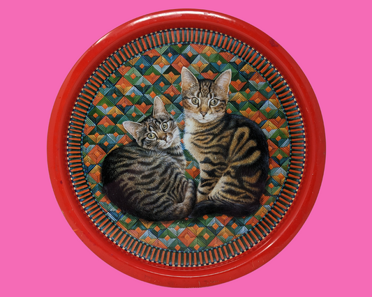 Vintage 1988 Adorable Cat Tray