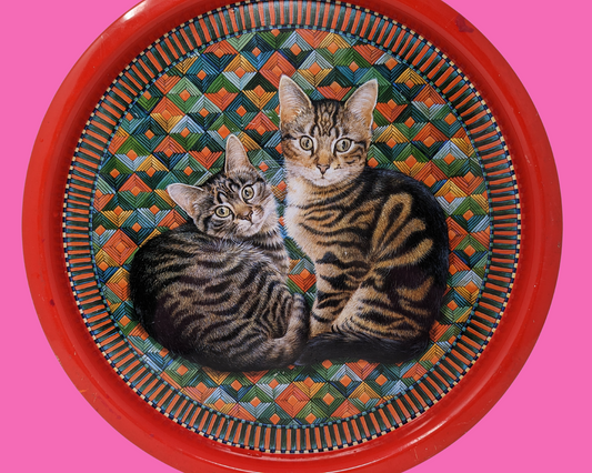 Vintage 1988 Adorable Cat Tray