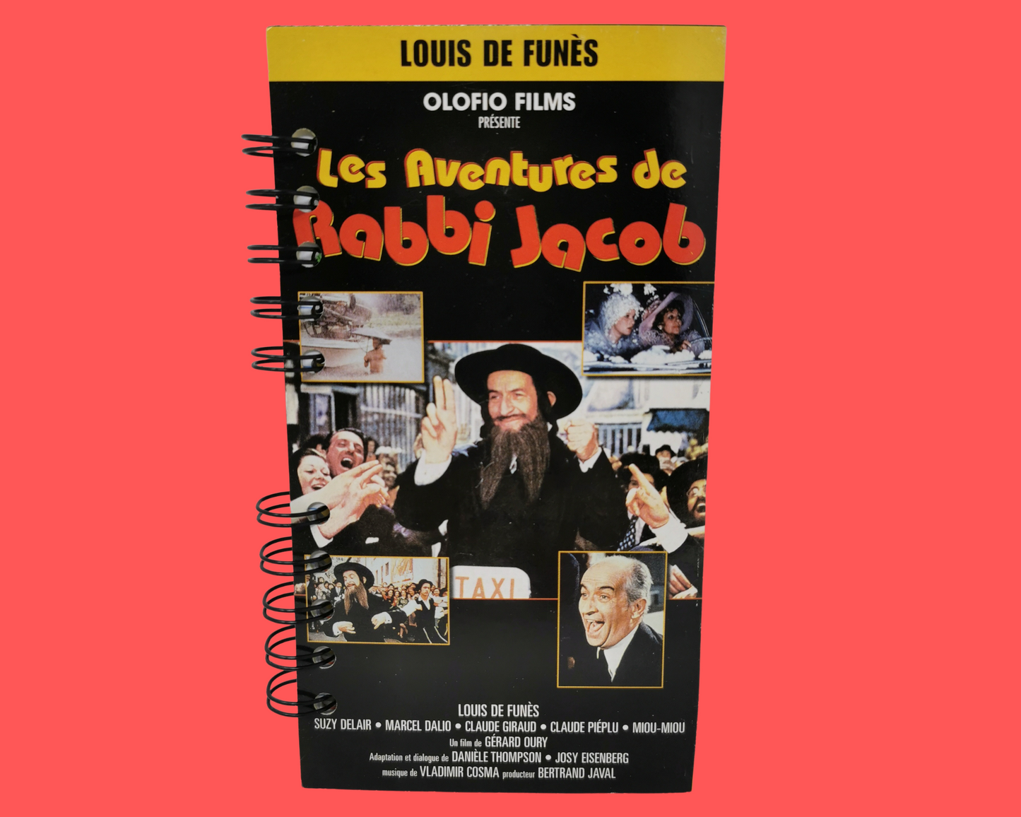 Les Aventures de Rabbi Jacob VHS Movie Notebook