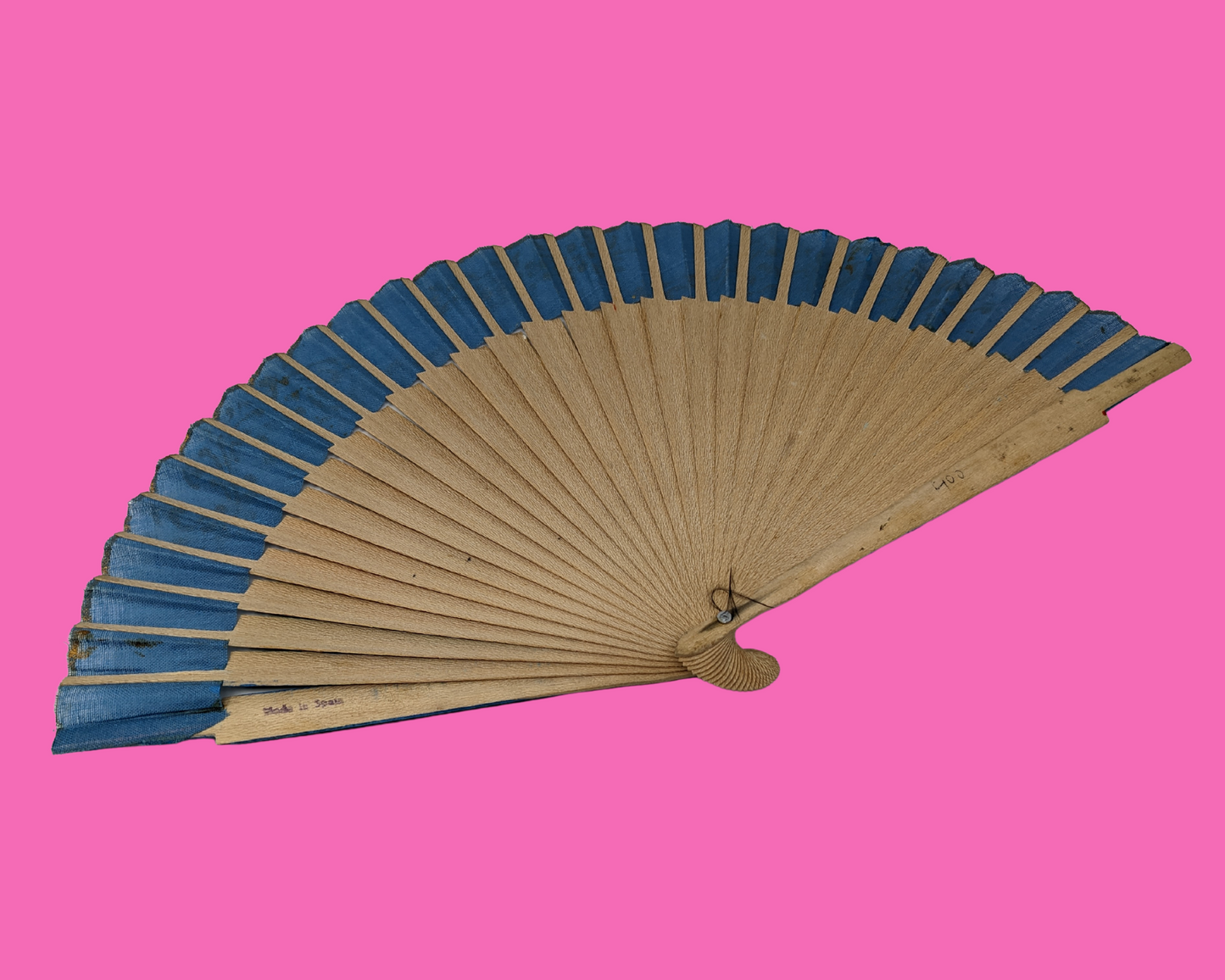 Vintage 1990's Wood Spanish Hand Fan