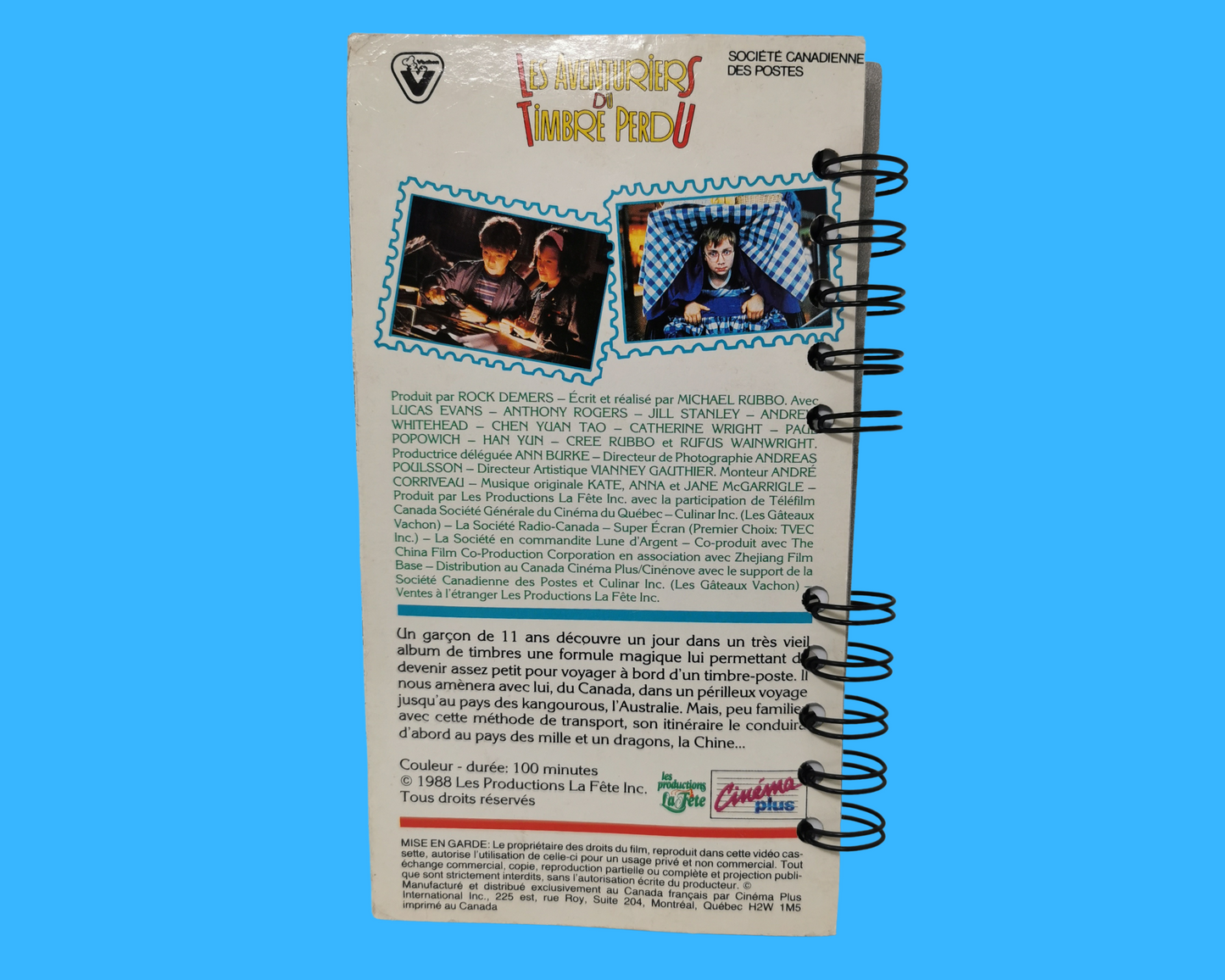 Cahier VHS Les Aventuriers du Timbre Perdu