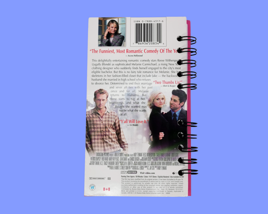 Sweet Home Alabama Upcycled VHS Movie Notebook