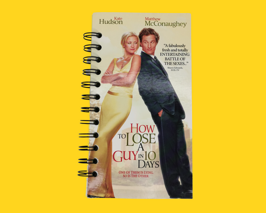 How to Lose A Guy in 10 Days Upcycled VHS Movie Notebook