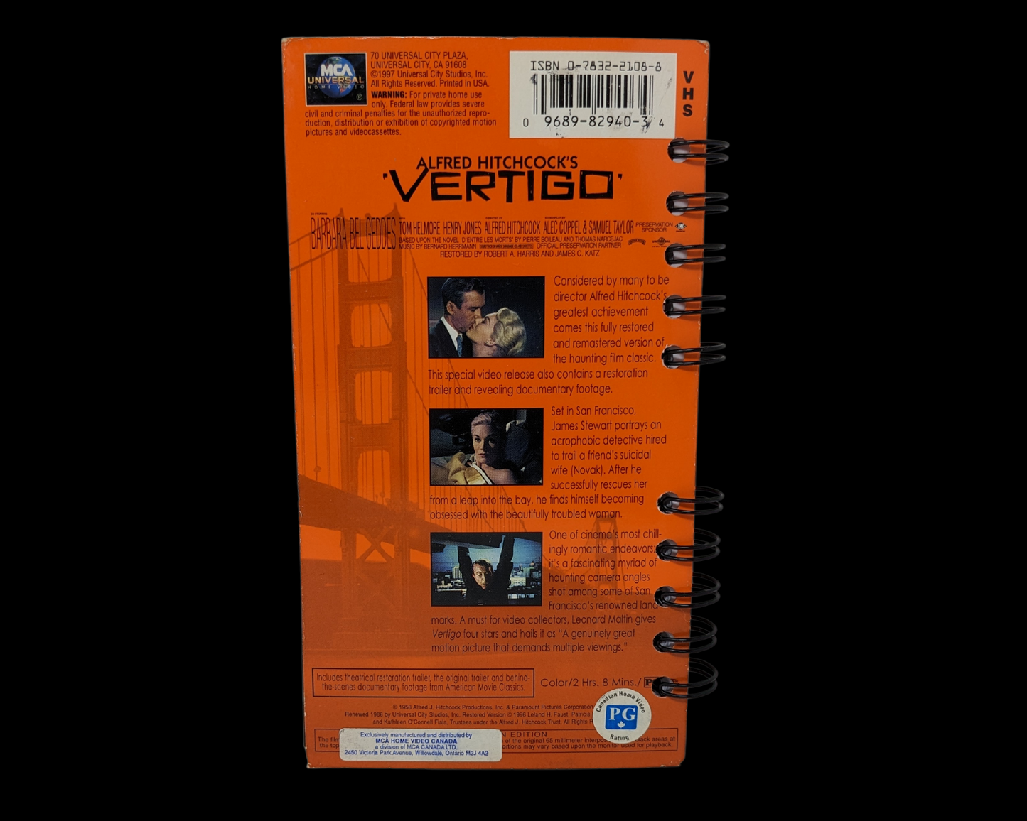 Cahier de film Vertigo VHS