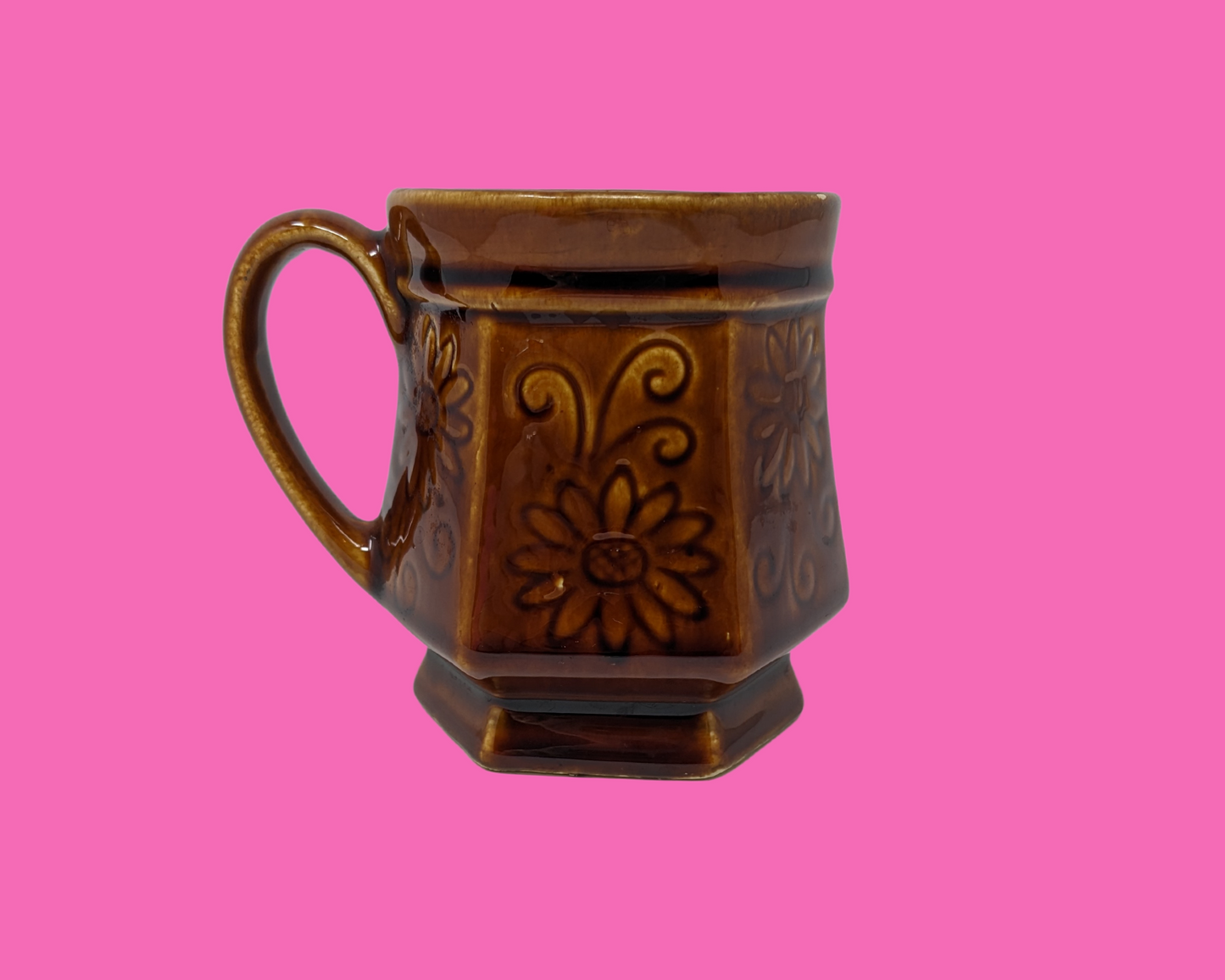 Vintage 1960's Japan Brown Mug