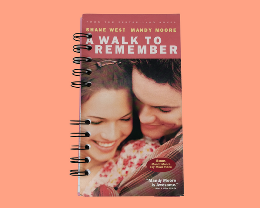 A Walk to Remember Upcycled VHS Movie Notebook