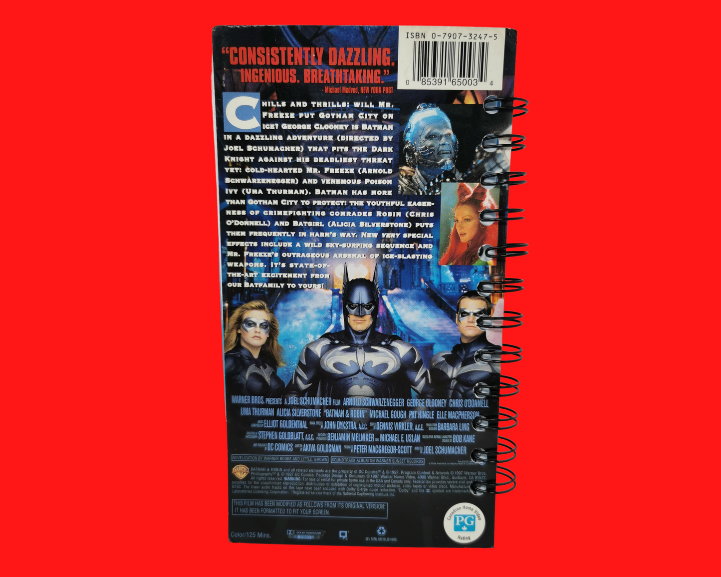 Cahier de film VHS Batman &amp; Robin