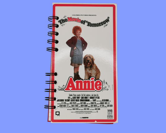 Carnet de notes de film VHS recyclé Annie