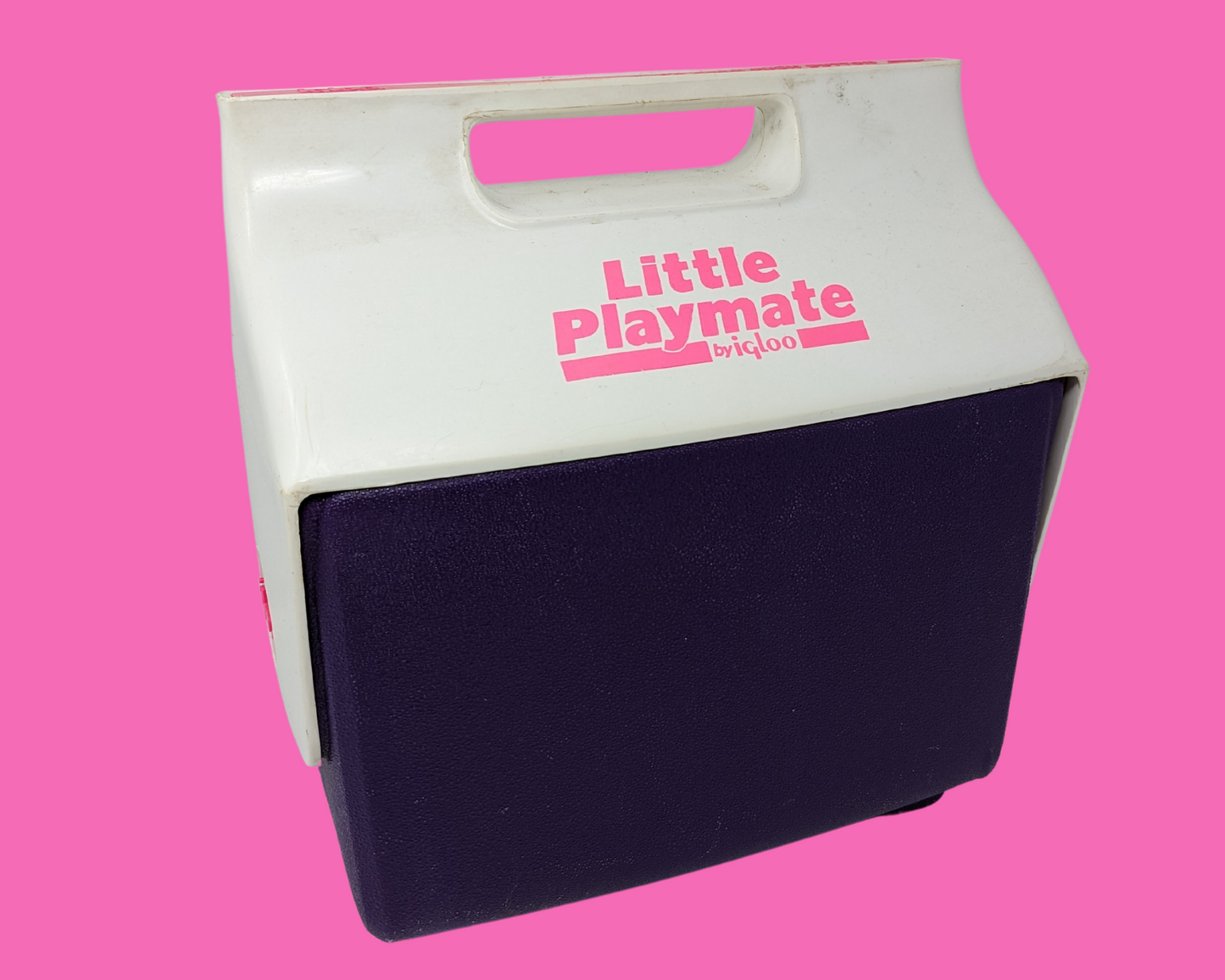 Petit compagnon de jeu blanc et violet vintage des années 1990 par Igloo Cooler