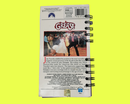 Grease VHS Movie Notebook