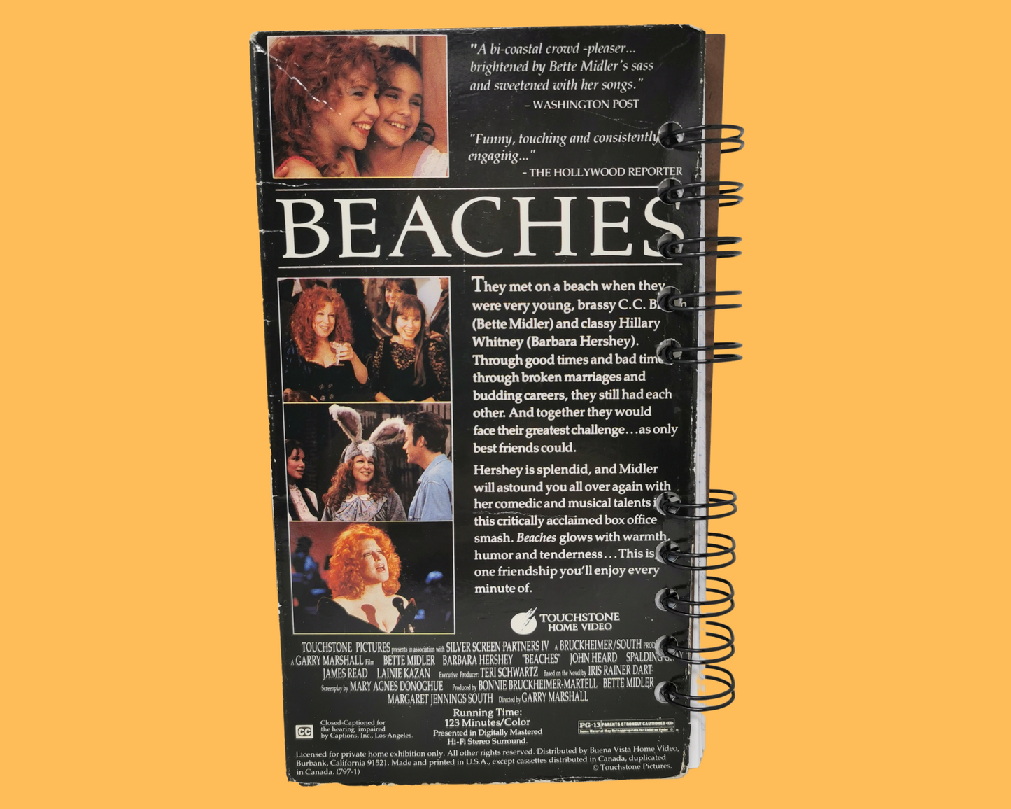 Beaches VHS Movie Notebook